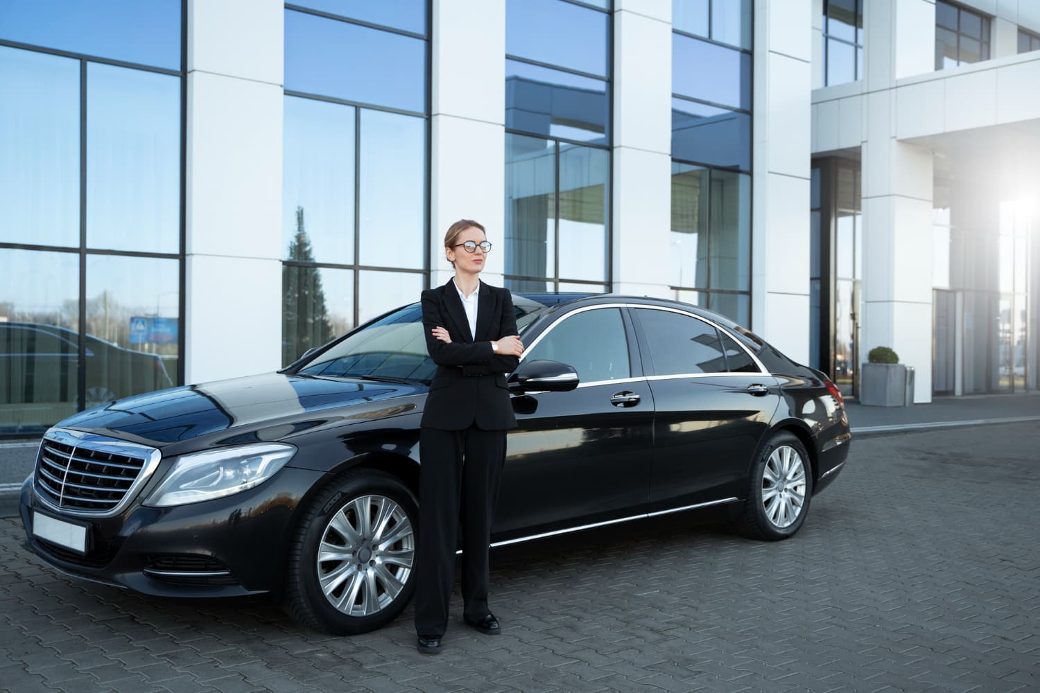 Executive sedan shown as representative fleet imagery